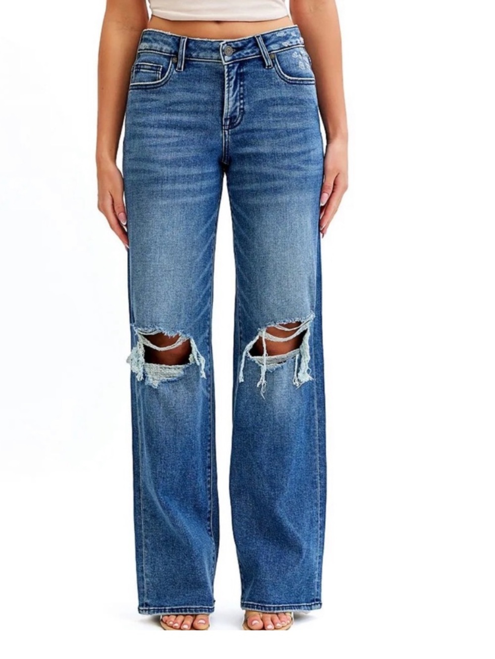 Hidden Jeans high-Rise Straight leg Distressed 28